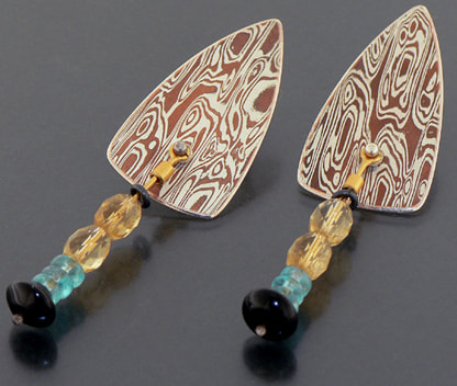 mokume earrings