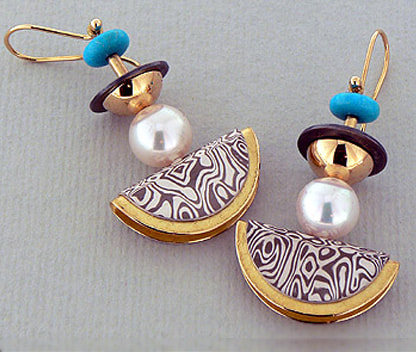 mokume earrings