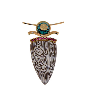 mokume gane ottoman pendant