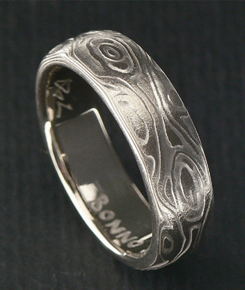 mokume gane wedding ring
