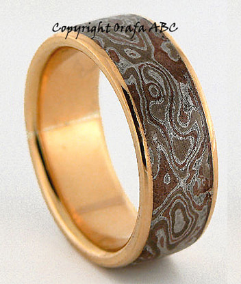 Mokume Gane wedding ring, Puzzle model